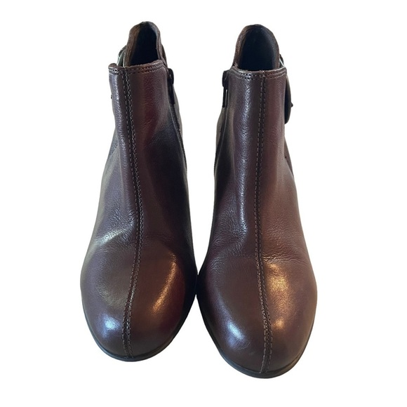 Nurture Danah Genuine Leather Ankle Boots size 7.5 brown side zip - Picture 4 of 14